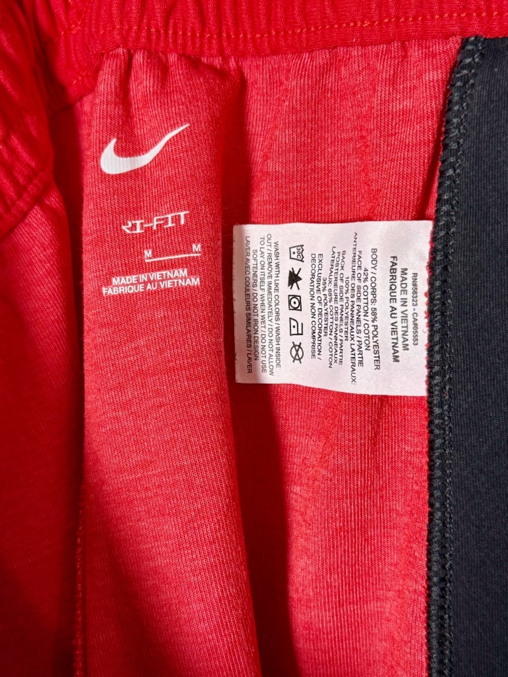 Nike Women's Dri-FIT Red Black 2 Piece Sweatsuit Set Size Medium (UPDATED) - Picture 8 of 13